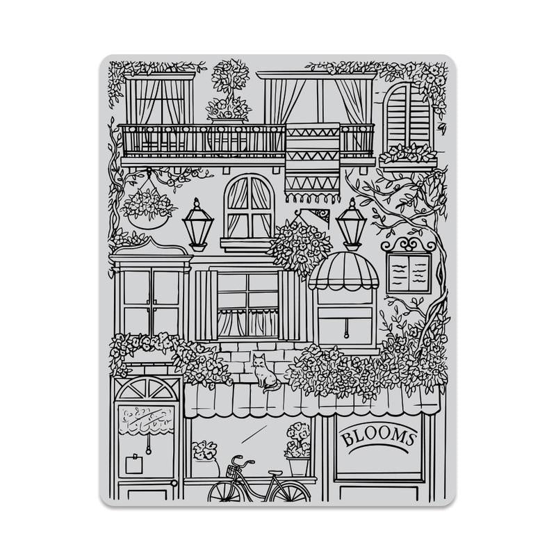 H A CLING FLOWER SHOP BACKGROUND STAMP