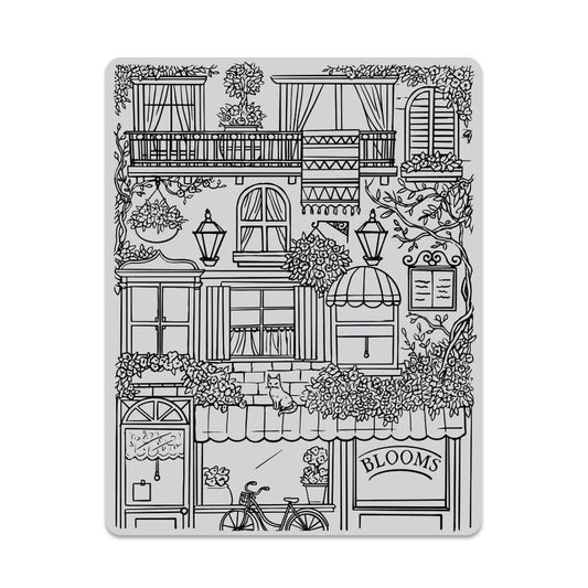 H A CLING FLOWER SHOP BACKGROUND STAMP