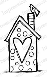 IO BIRD HOUSE WOOD STAMP