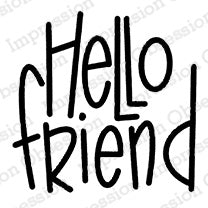 IO HELLO FRIEND WOOD MOUNTED STAMP