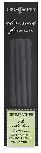 GRUM VINE CHARCOAL EXTRA SOFT 12 PC