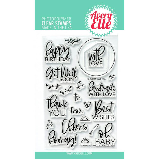 AE CLEAR EVERYDAY CIRCLE TAGS STAMP SET