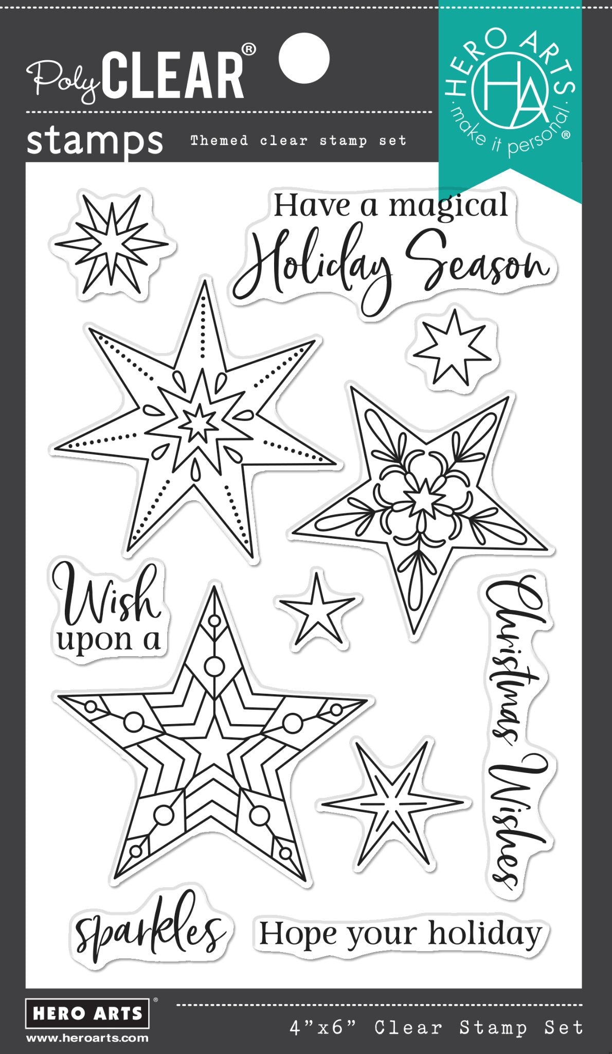 H A HOLIDAY SPARKLES CLEAR STAMP & DIE BUNDLE