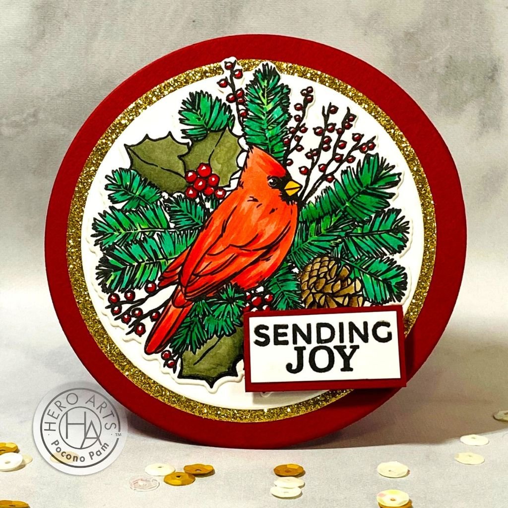 H A HOLIDAY CARDINAL STAMP AND DIE BUNDLE