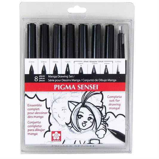 PIGMA SENSEI MANGA 8 PC DRAWING SET