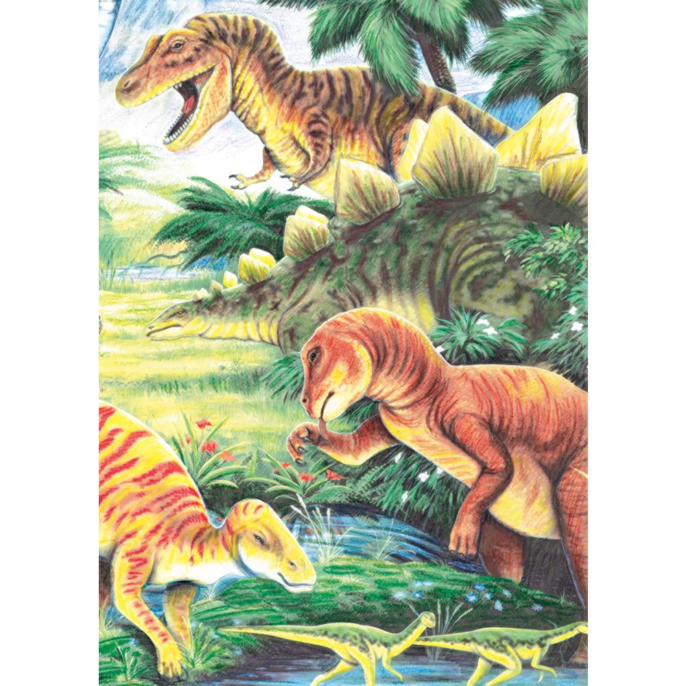 COLOR PENCIL BY NUMBER DINOSAUR FUN