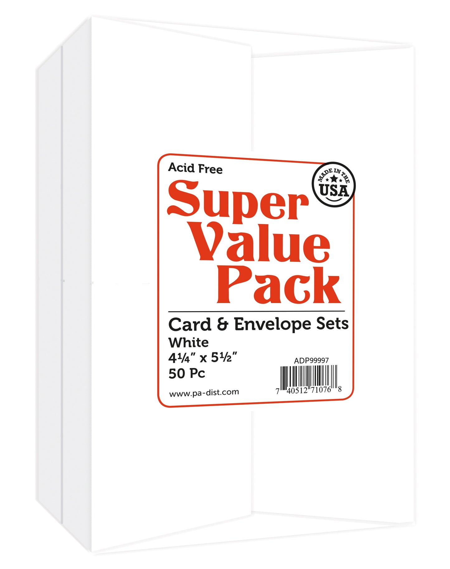 PA CARD & ENVELOPE WHITE 50 PC SUPER VALUE