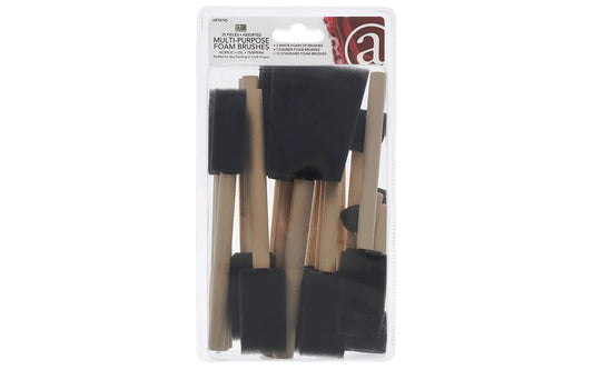 ART AD FOAM BRUSHES ASSORTMENT 25PC
