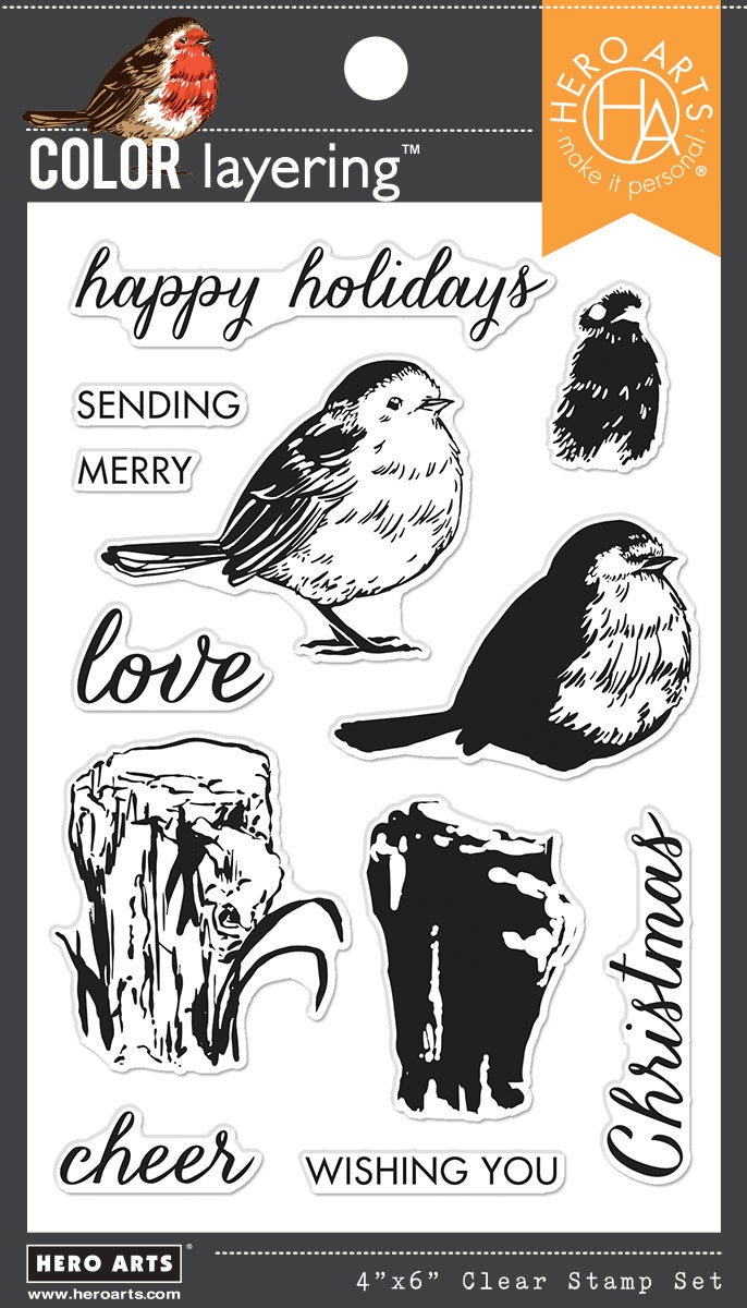 H A COLOR LAYERING ROBIN CLEAR STAMP SET