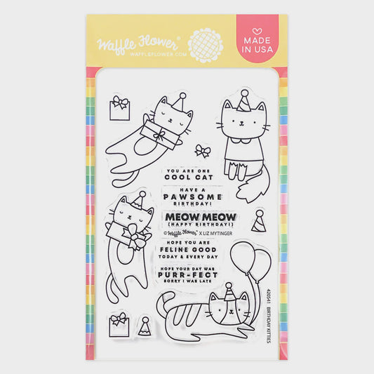 WF BIRTHDAY KITTIES CLEAR STAMP SET