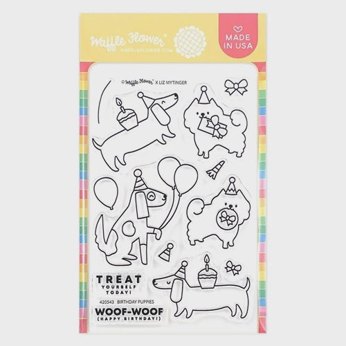 WF BIRTHDAY PUPPIES CLEAR STAMP SET