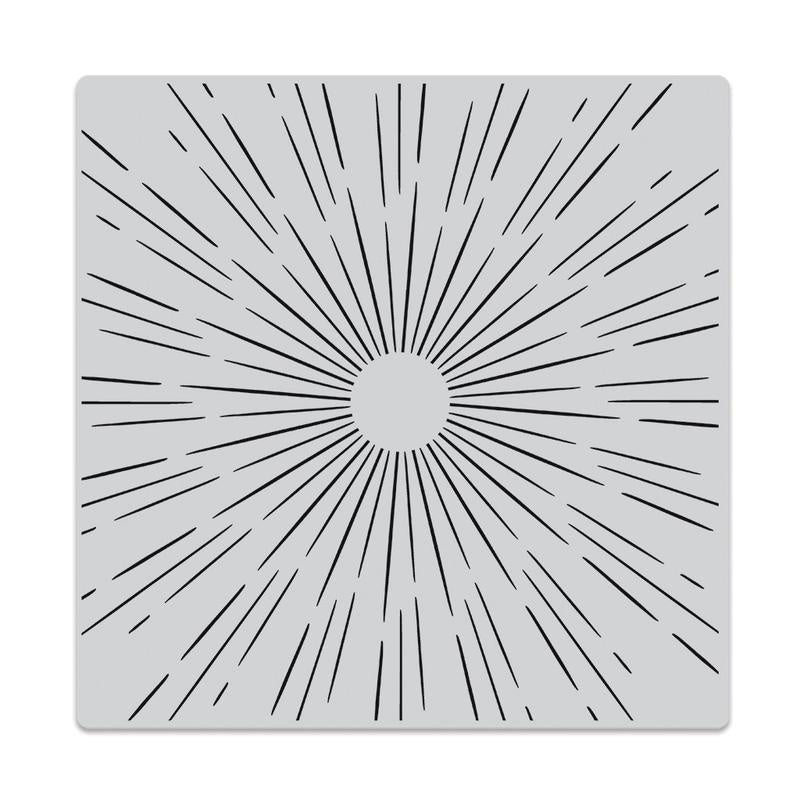H A SUN RAY 6X6 CLING STAMP
