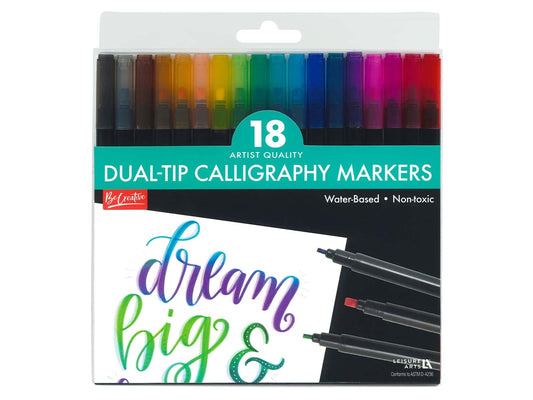 LA 18 DUAL TIP CALLIGRAPHY MARKERS