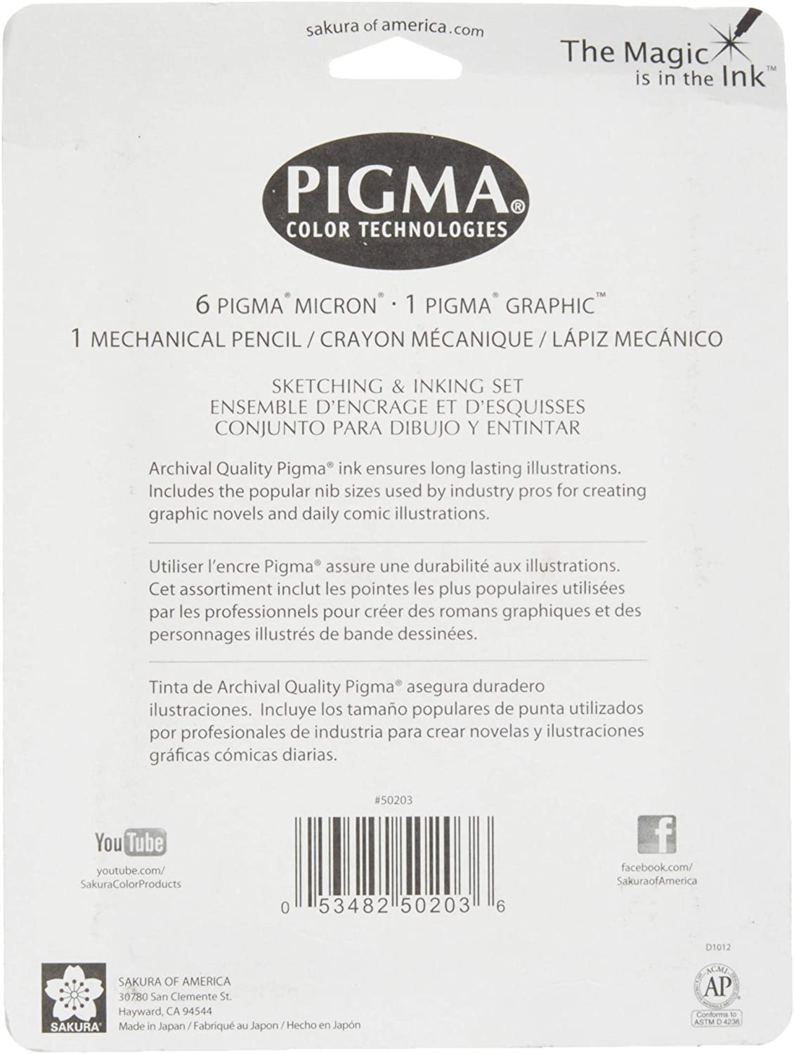 PIGMA MANGA COMIC PRO 8 PC SET