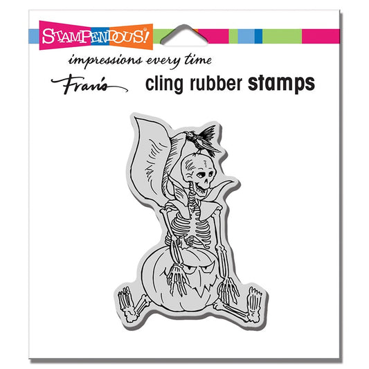 STA CLING SEATED SKELLY STAMP