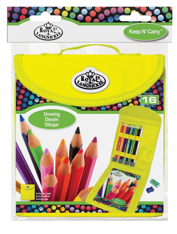 ROYAL DRAWING SET WITH CASE 16PC