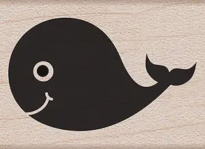 H A LITTLE WHALE WOOD STAMP