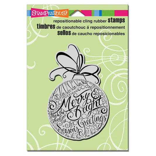 STA CLING MERRY ORNAMENT STAMP
