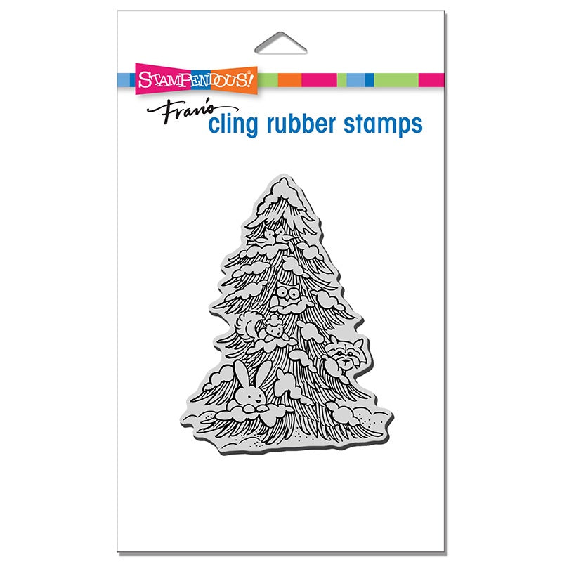 STA CLING FOREST CHRISTMAS STAMP