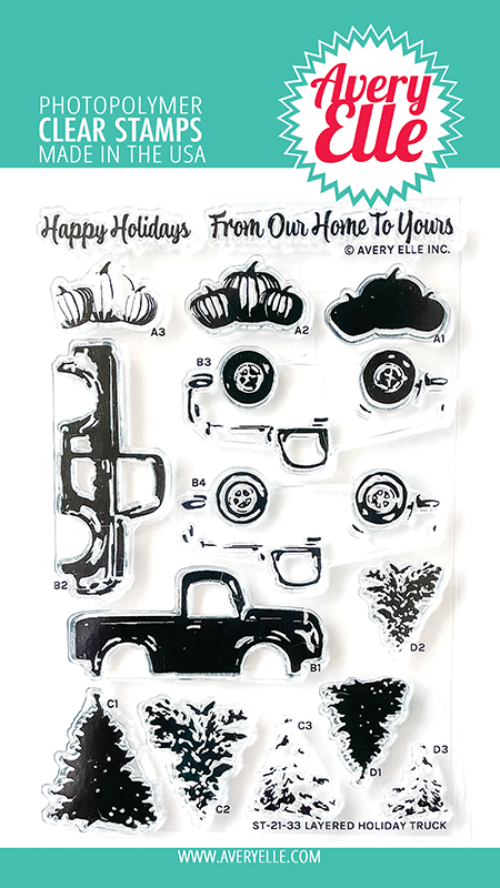 AE LAYERED HOLIDAY TRUCK CLEAR STAMP SET