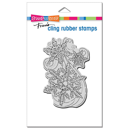 STA CLING SNOW SWIRLS STAMP