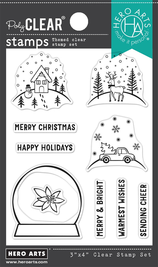 H A MAKE YOUR OWN SNOW GLOBE CLEAR STAMP SET