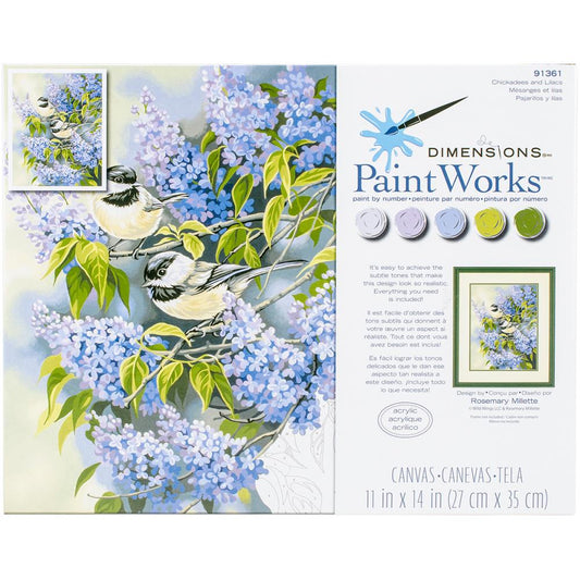 PAINTWORKS CHICKADEES & LILACS
