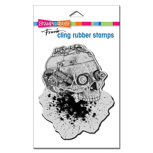 STA CLING STEAMPUNK SKULL STAMP