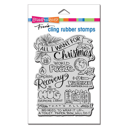 STA CLING ALL FOR CHRISTMAS STAMP