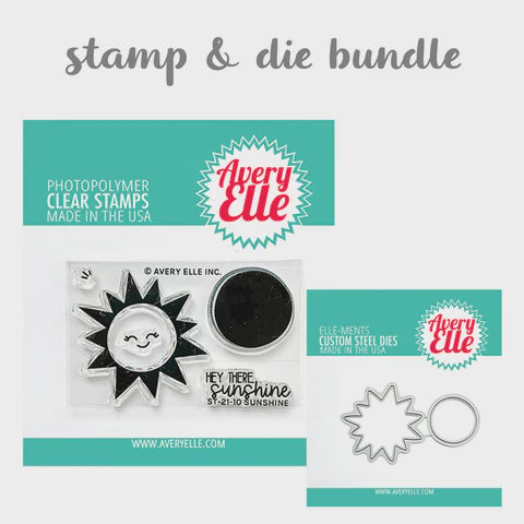 AE SUNSHINE CLEAR STAMPS WITH MATCHING DIES
