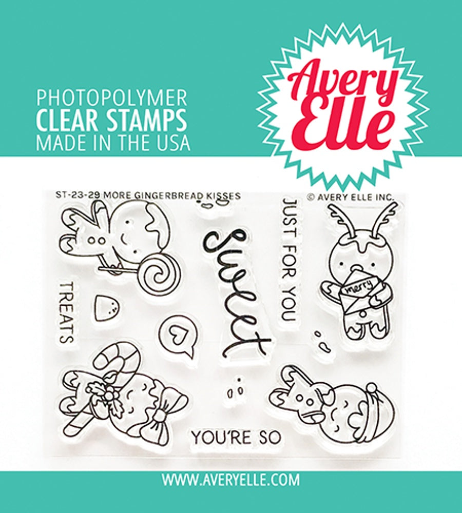 AE MORE GINGERBREAD KISSES CLEAR STAMP SET