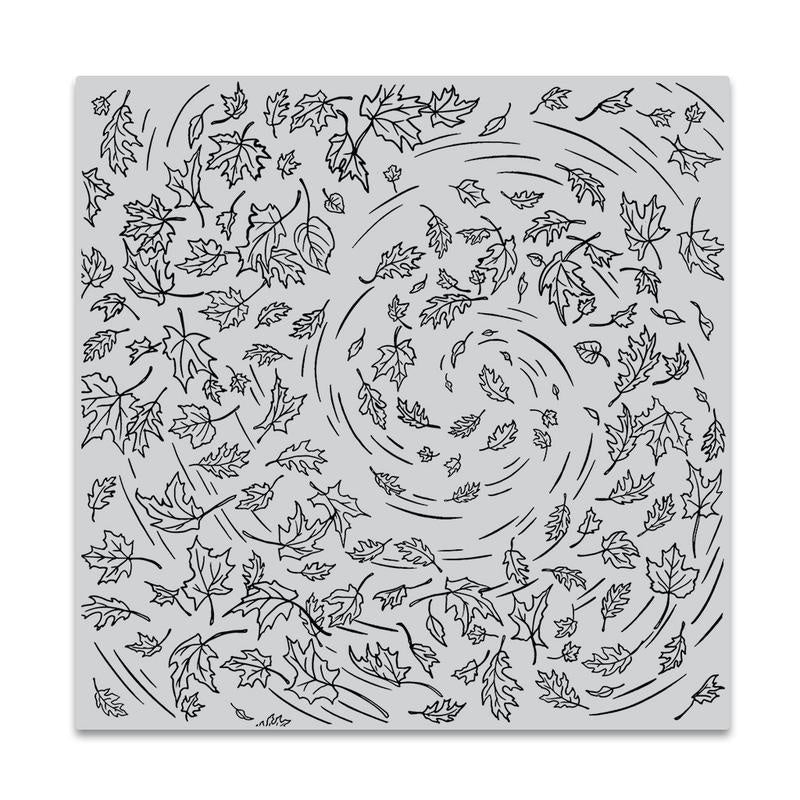 H A LEAVES IN THE WIND BOLD PRINTS CLING STAMP