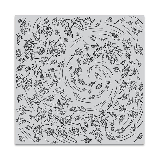 H A LEAVES IN THE WIND BOLD PRINTS CLING STAMP