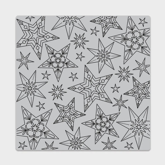 H A CLING STAR PATTERN 6X6 STAMP