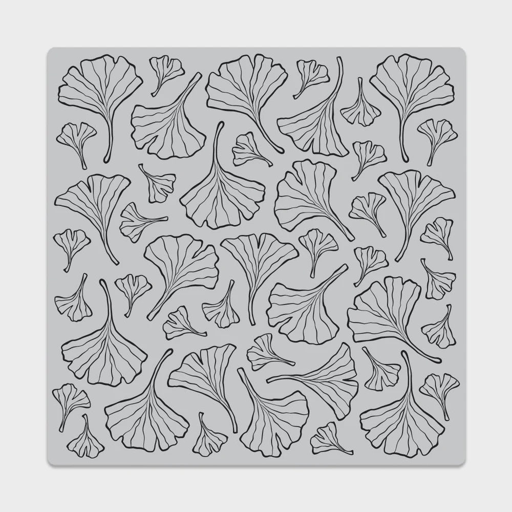 H A GINKGO LEAVES PATTERN BOLD PRINT CLING STAMP