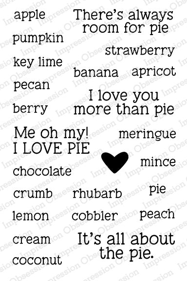 IO PIE SAYINGS CLEAR STAMP SET