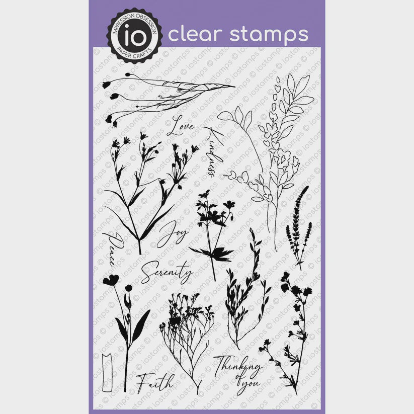 IO CLEAR BEAUTIFUL BOTANICALS STAMP SET