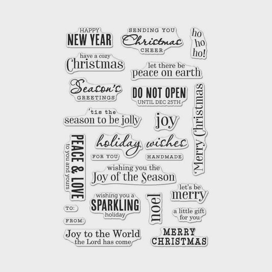 H A CLEAR CHRISTMAS MESSAGES STAMP SET