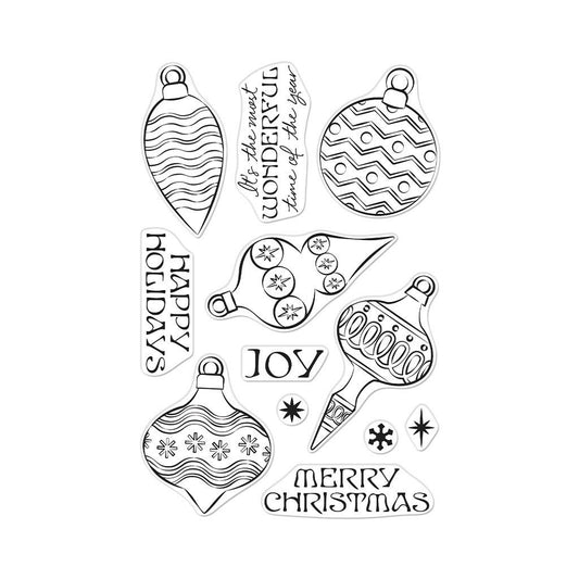 H A HOLIDAY ORNAMENTS CLEAR STAMP SET