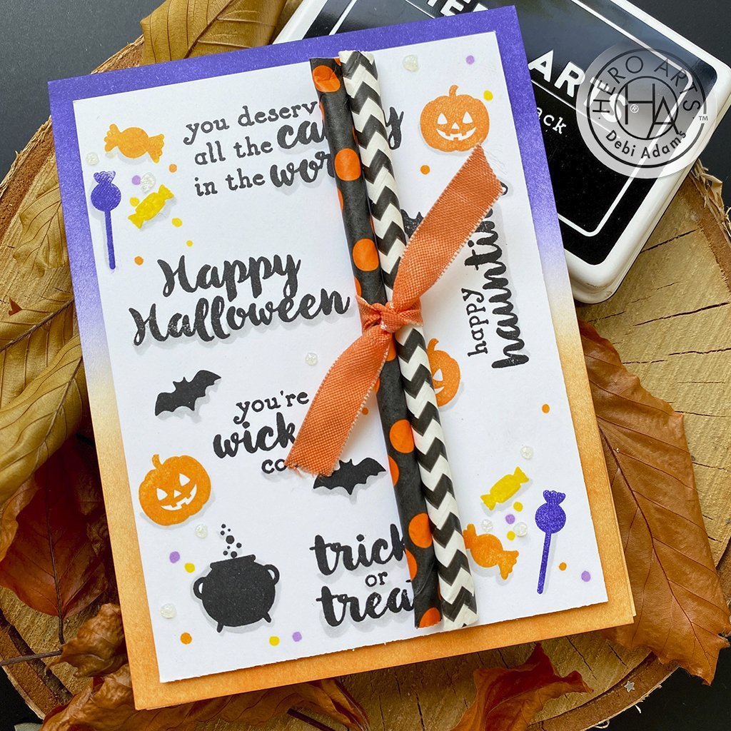 H A HERO GREETING HALLOWEEN CLEAR STAMP SET