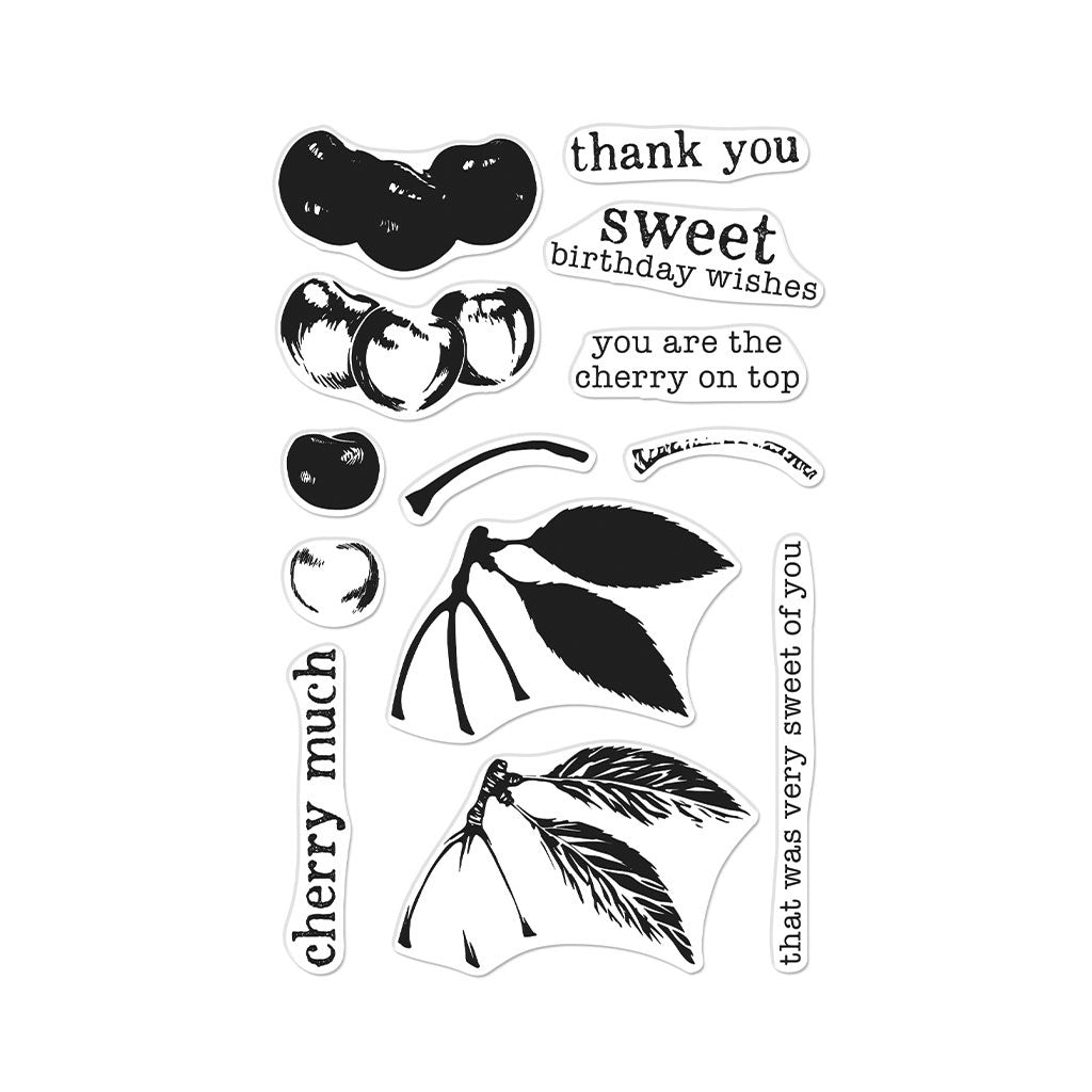 H A COLOR LAYERING CHERRY CLEAR STAMP SET