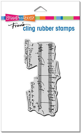 STA CLING MUSIC NOTATION STAMP