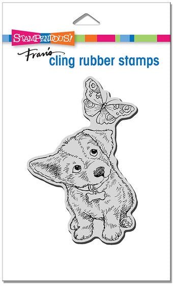 STA CLING CURIOUS PUPPY STAMP