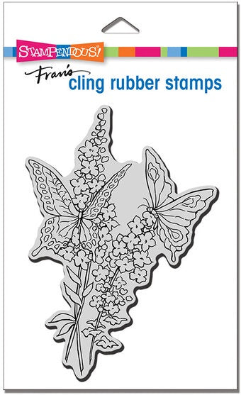 STA CLING LACY BUTTERFLIES STAMP