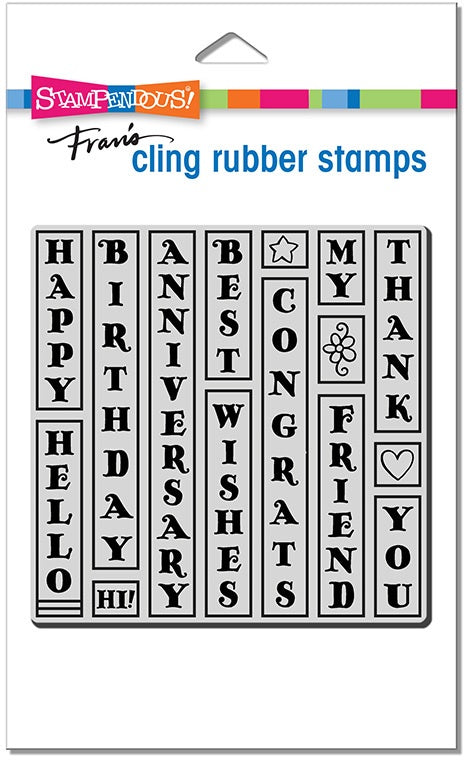 STA VERTICAL WISHES CLING STAMP