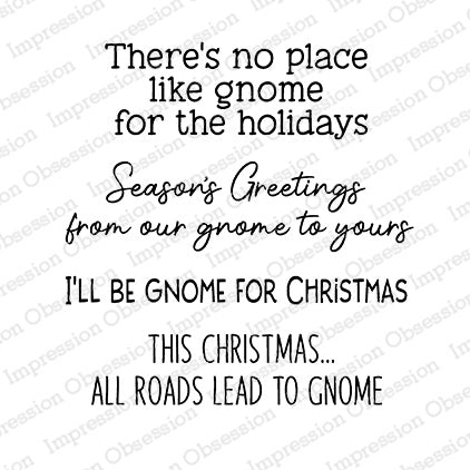 IO GNOME CHRISTMAS SAYINGS CLEAR STAMP SET