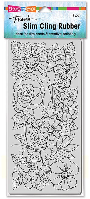 ASTA CLING SLIM FLORAL WINGS STAMP