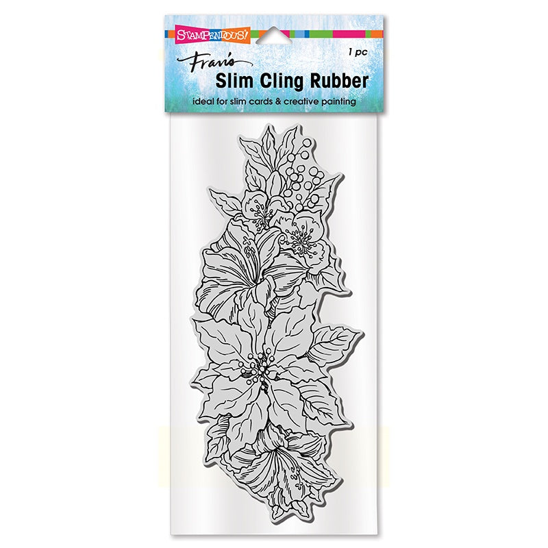 STA CLING SLIM HOLIDAY FLORALS STAMP