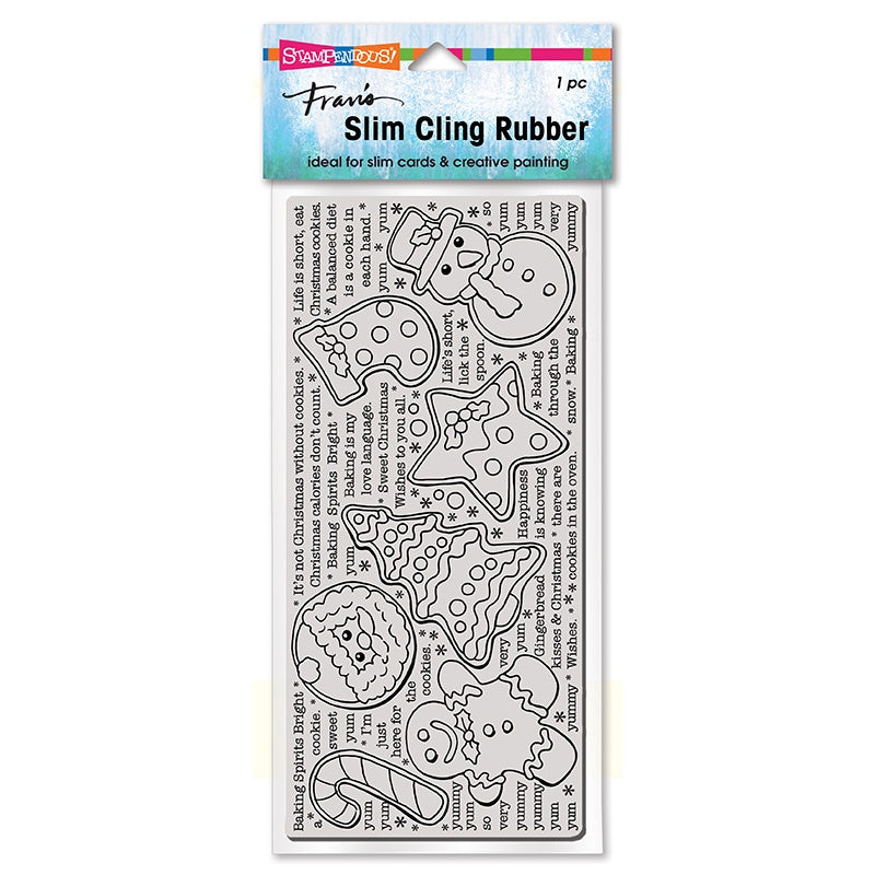 STA CLING SLIM HOLIDAY COOKIES STAMP