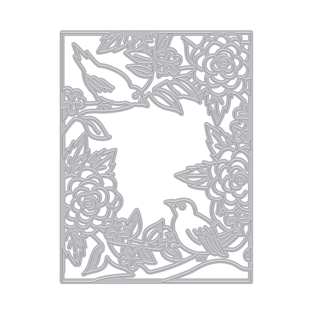 H A BIRDS AND FLOWERS COVER PLATE DIE
